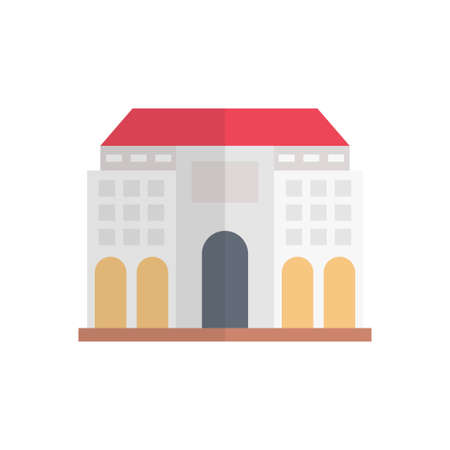world landmark  building icon designのイラスト素材