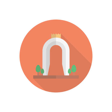 monument building icon designのイラスト素材