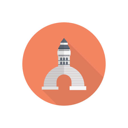 world landmark design iconのイラスト素材
