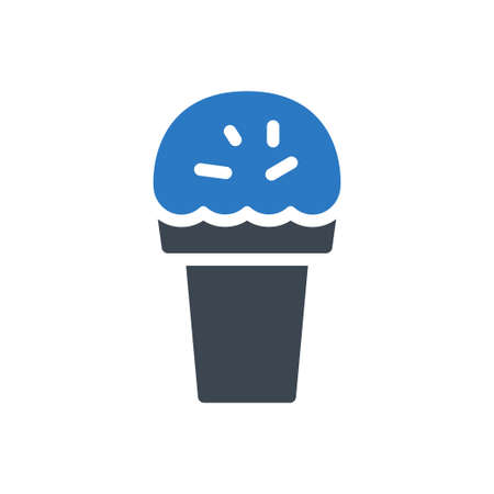 ice cream icon for website design and desktop envelopment, development. Premium pack.のイラスト素材