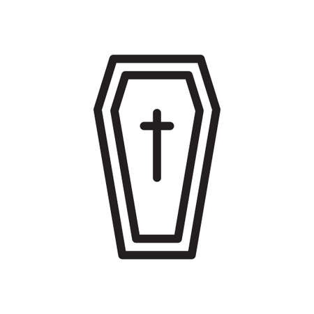 dead vector thin line iconのイラスト素材