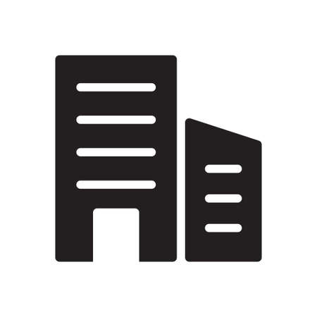apartment vector glyph flat iconのイラスト素材