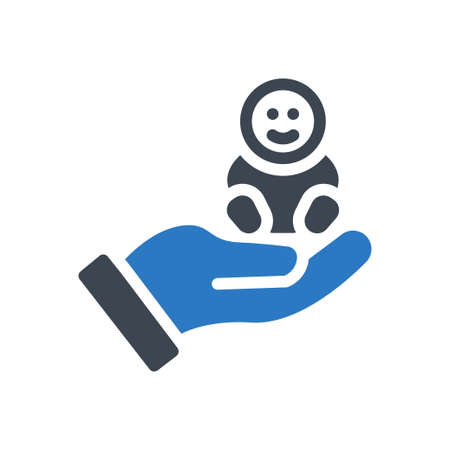 insurance vector glyph color iconのイラスト素材