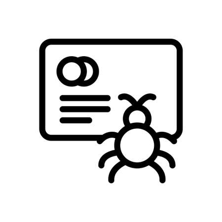 card vector thin line iconのイラスト素材