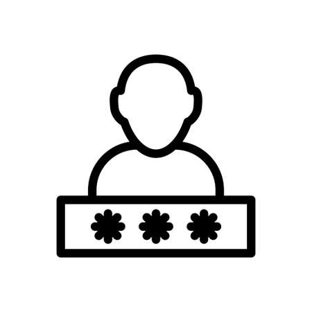 login vector thin line iconのイラスト素材