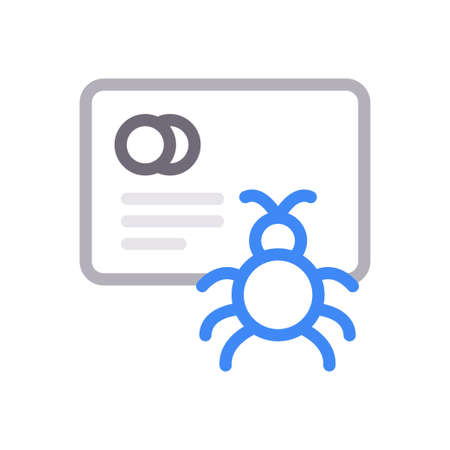 card vector color line iconのイラスト素材