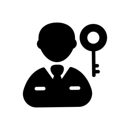 lock vector glyph flat  iconのイラスト素材
