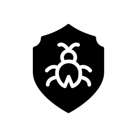 security vector glyph flat  iconのイラスト素材