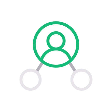 user vector color line iconのイラスト素材