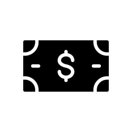 cash vector glyph flat iconのイラスト素材
