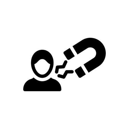 attract vector glyph color iconのイラスト素材