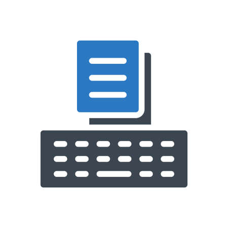 keyboard vector glyph color iconのイラスト素材