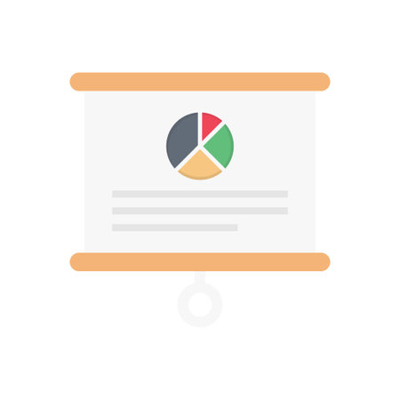 chart vector flat color iconのイラスト素材