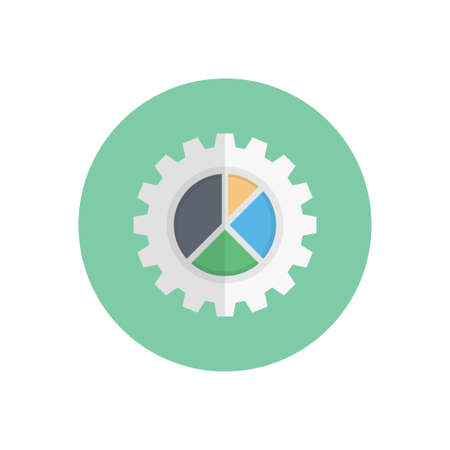 chart vector flat color iconのイラスト素材