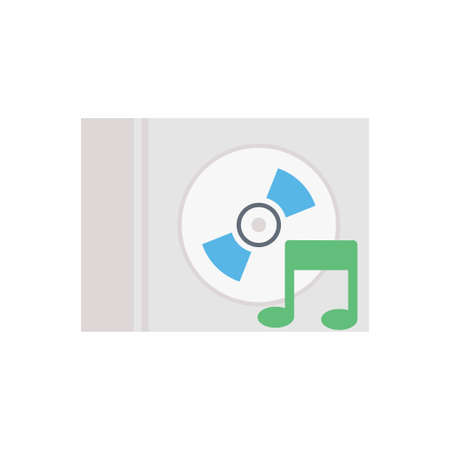 music vector flat color iconのイラスト素材