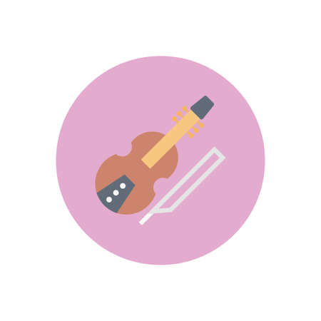 musical vector flat color iconのイラスト素材