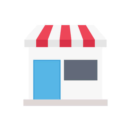 store vector flat color iconのイラスト素材