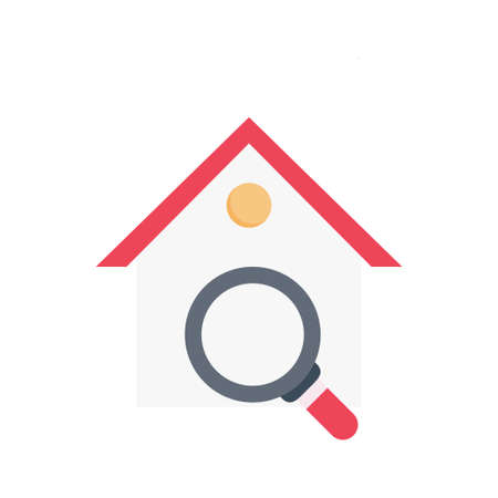 home vector flat color iconのイラスト素材