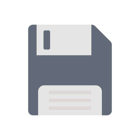 floppy vector flat color iconのイラスト素材