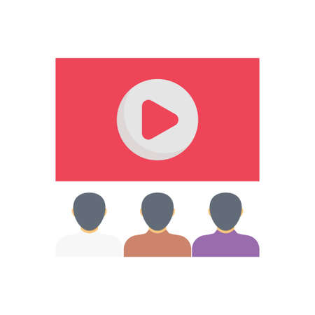 film vector flat color iconのイラスト素材