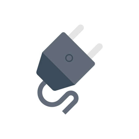 connector vector flat color icon