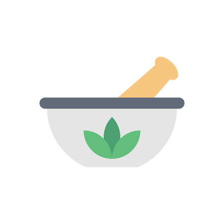 pestle vector flat color iconのイラスト素材
