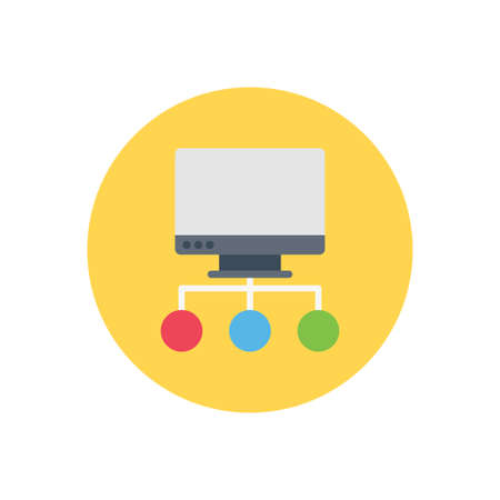 sharing vector flat color iconのイラスト素材