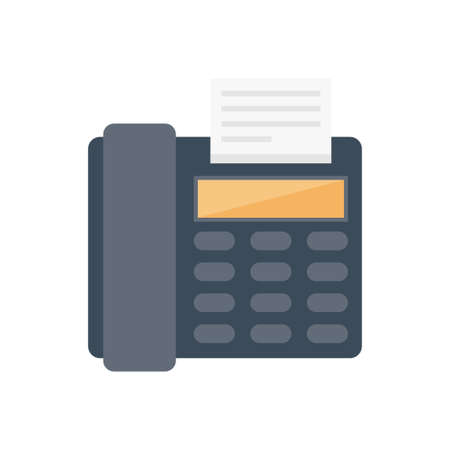 telephone vector flat color iconのイラスト素材