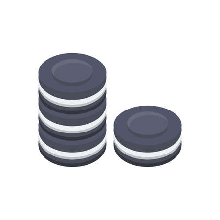 biscuit vector flat color iconのイラスト素材
