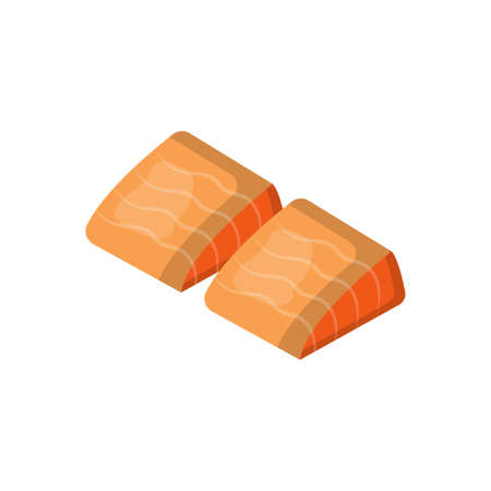 slice vector flat color iconのイラスト素材