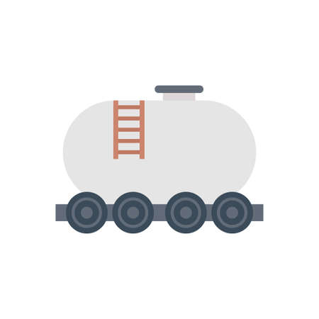 tanker vector flat color iconのイラスト素材