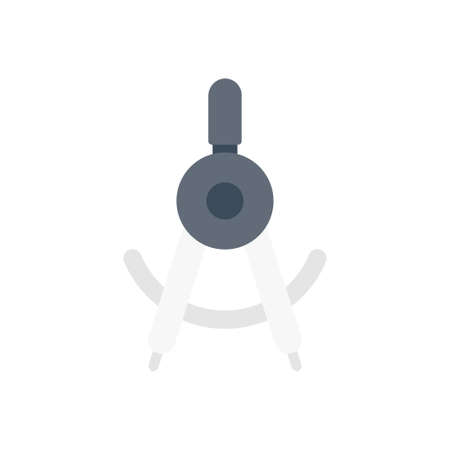 compass vector flat color iconのイラスト素材