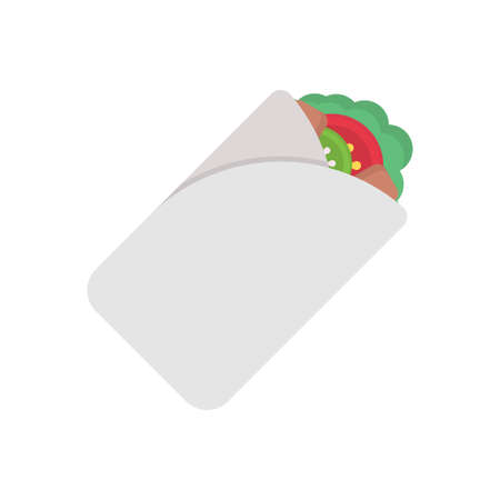 roll vector flat color iconのイラスト素材