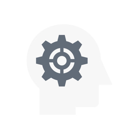 mind vector flat color iconのイラスト素材