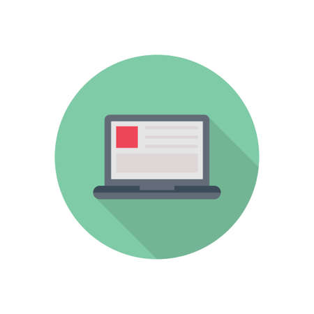 online vector flat color iconのイラスト素材
