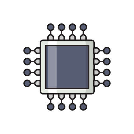 chip icon for website design and desktop envelopment, development. Premium pack.