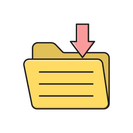 folder icon for website design and desktop envelopment, development. Premium pack.のイラスト素材