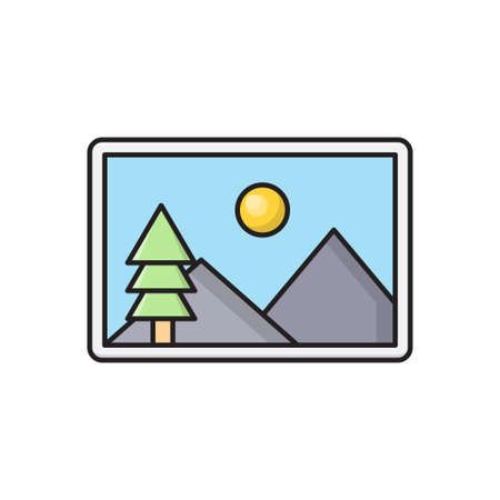 photo icon for website design and desktop envelopment, development. Premium pack.