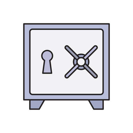 locker vector colour line iconの写真素材