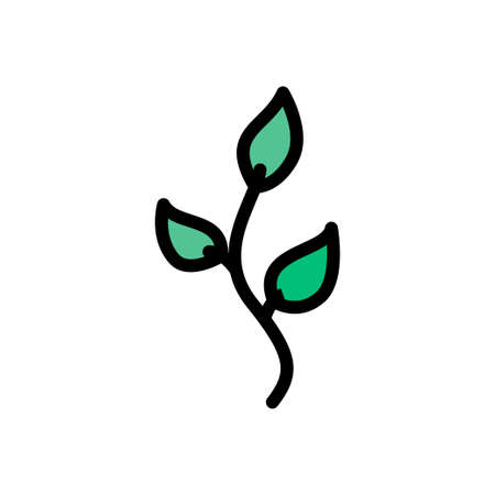 leaves icon for website design and desktop envelopment, development. Premium pack.のイラスト素材