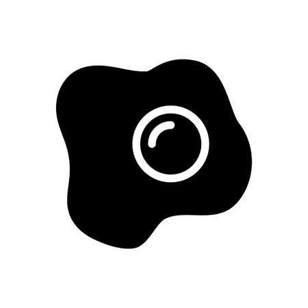 yolk vector glyph flat iconのイラスト素材