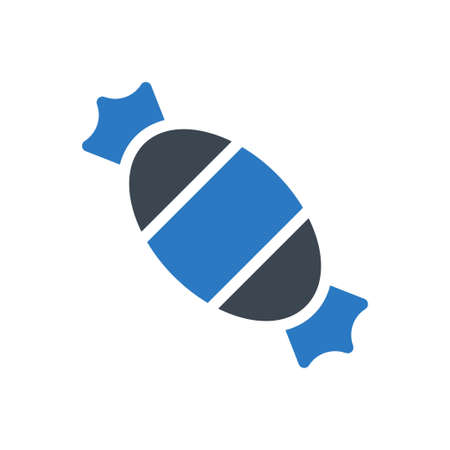 toffee vector glyph colour iconのイラスト素材