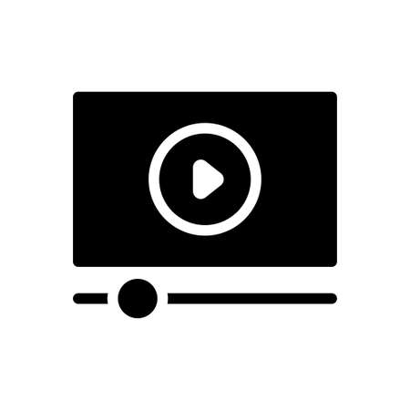 player vector glyph flat iconのイラスト素材