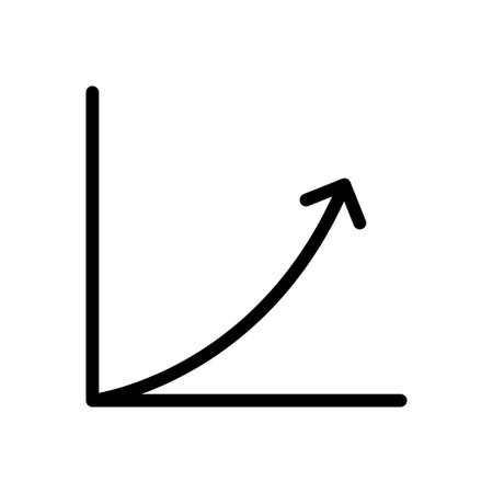 increase vector thin line iconのイラスト素材