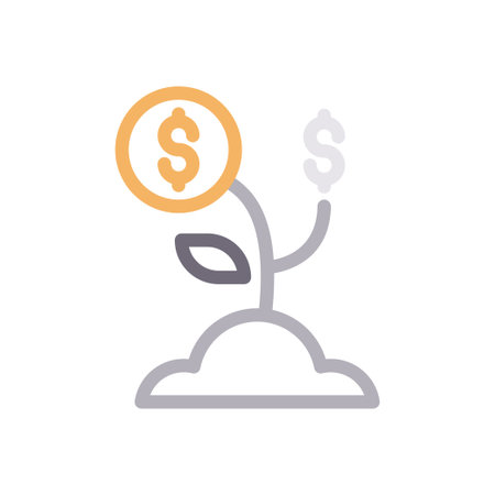 profit vector colour line iconのイラスト素材