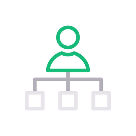 network vector colour line iconのイラスト素材