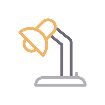 lamp vector colour line iconのイラスト素材