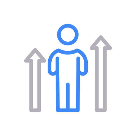 chart vector colour line iconのイラスト素材