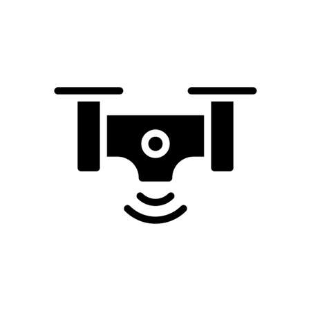 camera vector glyph flat iconのイラスト素材
