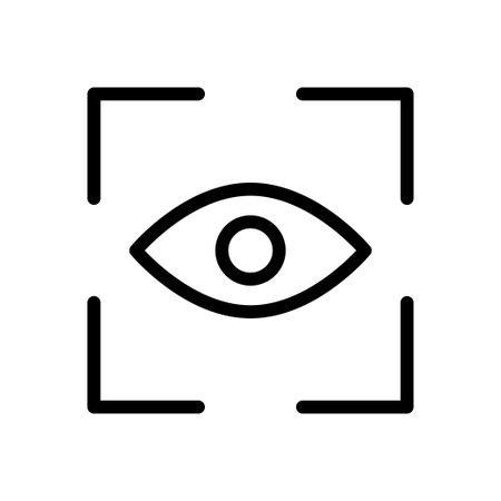 focus vector thin line iconのイラスト素材